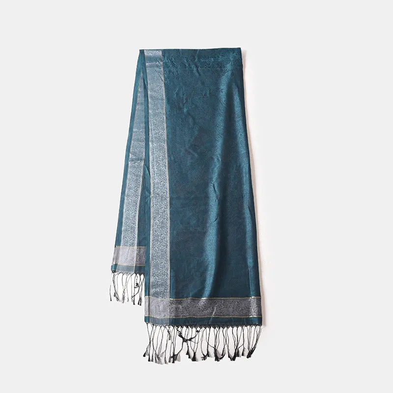 03-8 Turkish headscarf solid color tassel scarf hijab/tudung
