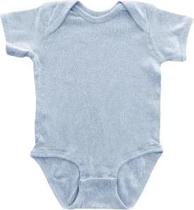 Apericots Newborn Unisex Baby Pure Cotton Soft Blank Plain Rib Infant Short Sleeve Onesie Bodysuit 1-Pack Sizes (0-18 Months)