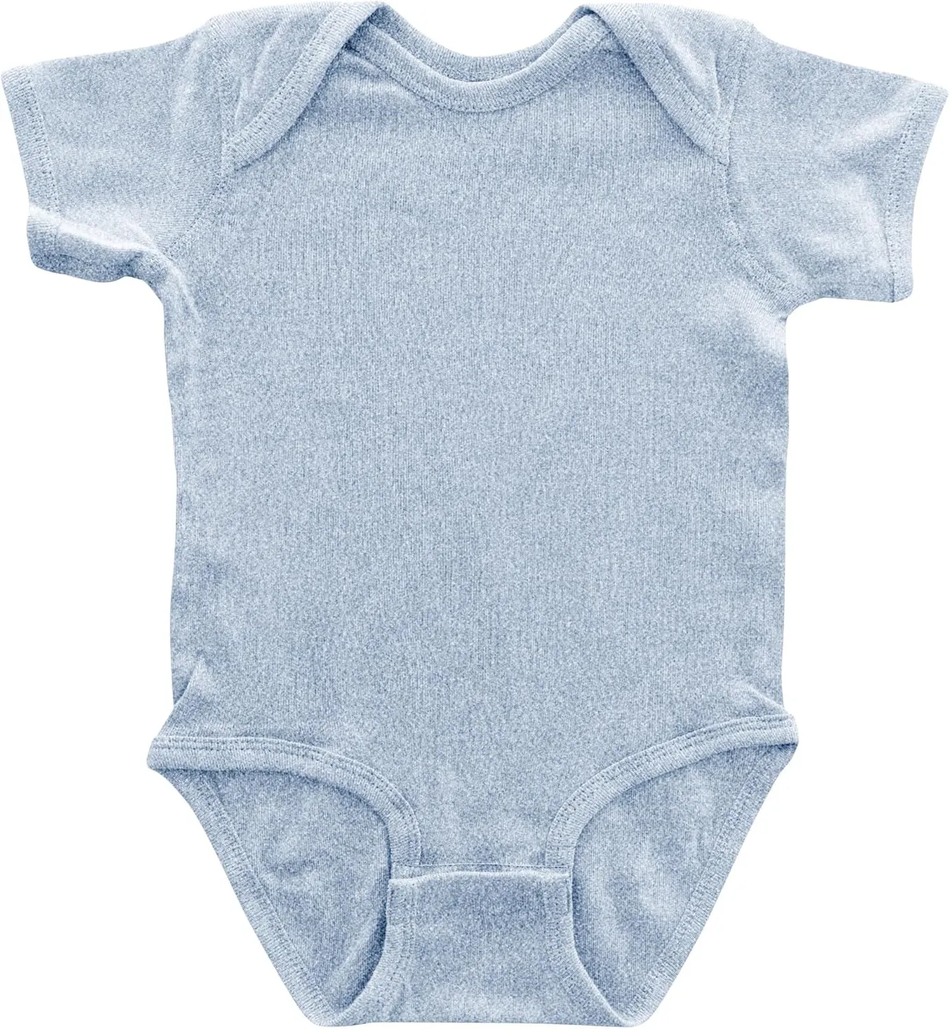 Apericots Newborn Unisex Baby Pure Cotton Soft Blank Plain Rib Infant Short Sleeve Onesie Bodysuit 1-Pack Sizes (0-18 Months)