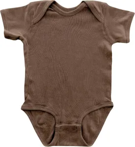 Apericots Newborn Unisex Baby Pure Cotton Soft Blank Plain Rib Infant Short Sleeve Onesie Bodysuit 1-Pack Sizes (0-18 Months)
