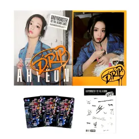 BABYMONSTER - 1st Full Album DRIP YG Tag Album Ver. / AHYEON Ver. Outbox   Photobook   QR Card   Postcard   Decoration Sticker   Selfie Photocards   4 Extra Photocards