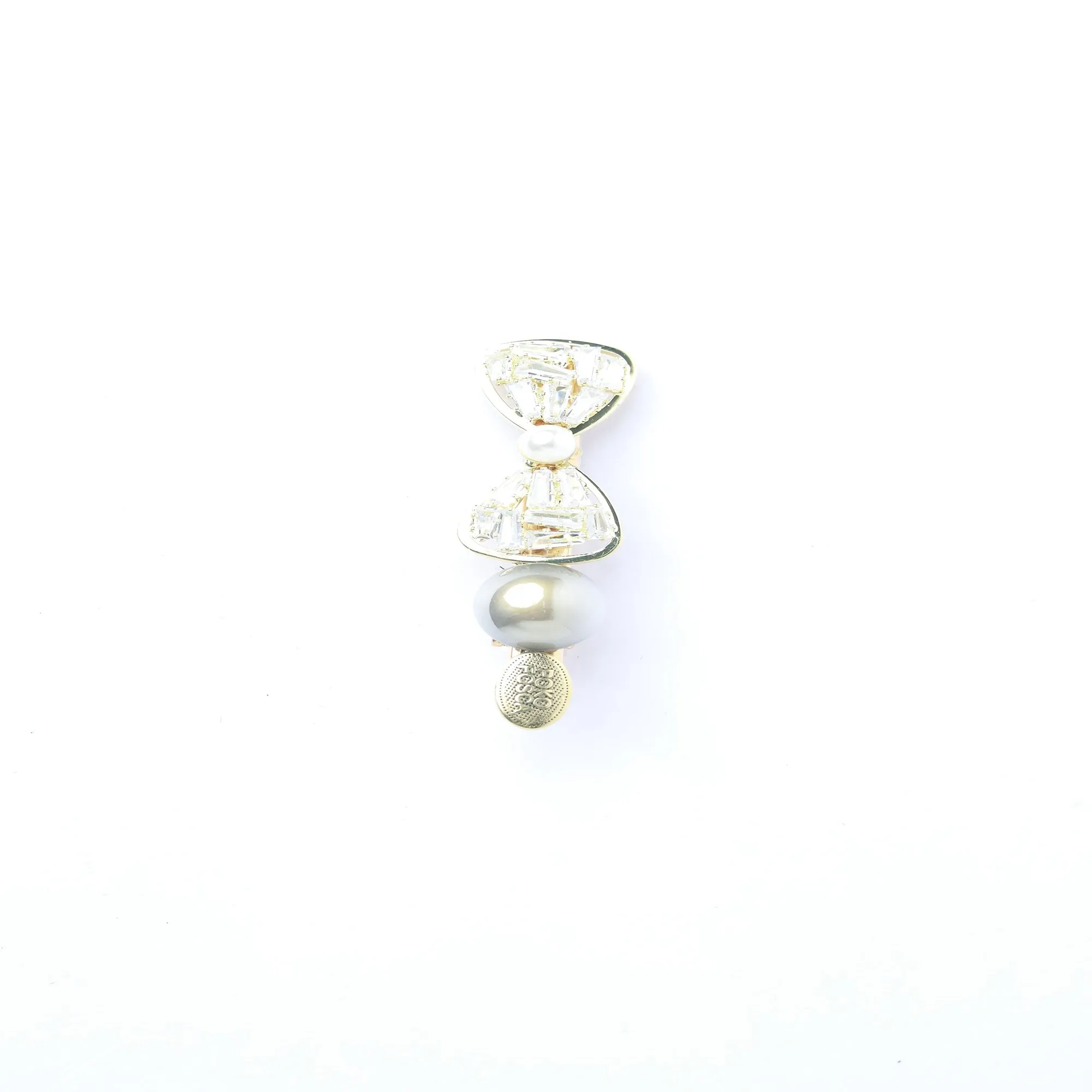 Bow shape with pearl hairpin