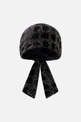 CAMILLA NOUVEAU NOIR VELVET HEADSCARF