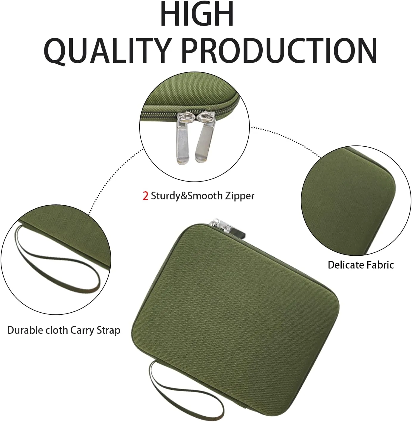 Card Case Holder for Yoto Cards Album Pouch Storage Organizer 120 Pockets, Large Capacity Portable Folder with 2 Zipper and Carry Strap, Yoto Card Binder with Sleeves for Travel (Army Green)