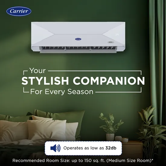 Carrier XPERT EDGE FXi 2 Ton 3 Star Inverter Split AC (CAI24PE3R35F0) with Copper Condenser, PM 2.5 Filter & Auto Clean