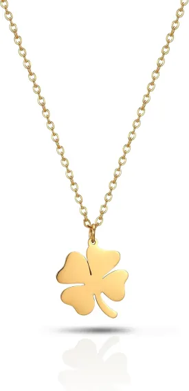 Celtic Good Luck Four Leaf Clover Necklace Irish Shamrock Shape Lucky Charm Pendant Protection Amulet Jewelry For Women Teen