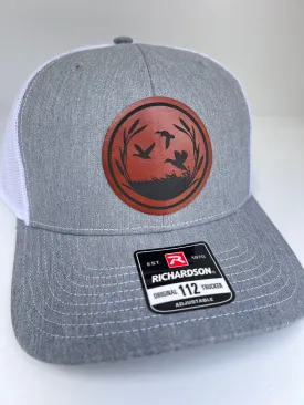 Christmas Gift for dad duck hunter hat, Hat for hunter, Richardson 112 leather patch duck hunting hat, Outdoor sportsman gift, Hunting hat
