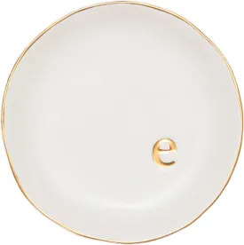 COLLECTIVE HOME - Ceramic Jewelry Tray, Decorative Trinket Dish for Rings Earrings Necklaces Bracelet Watch Keys, Birthday Mother's Day for Women, 4.75", White Surface (E)