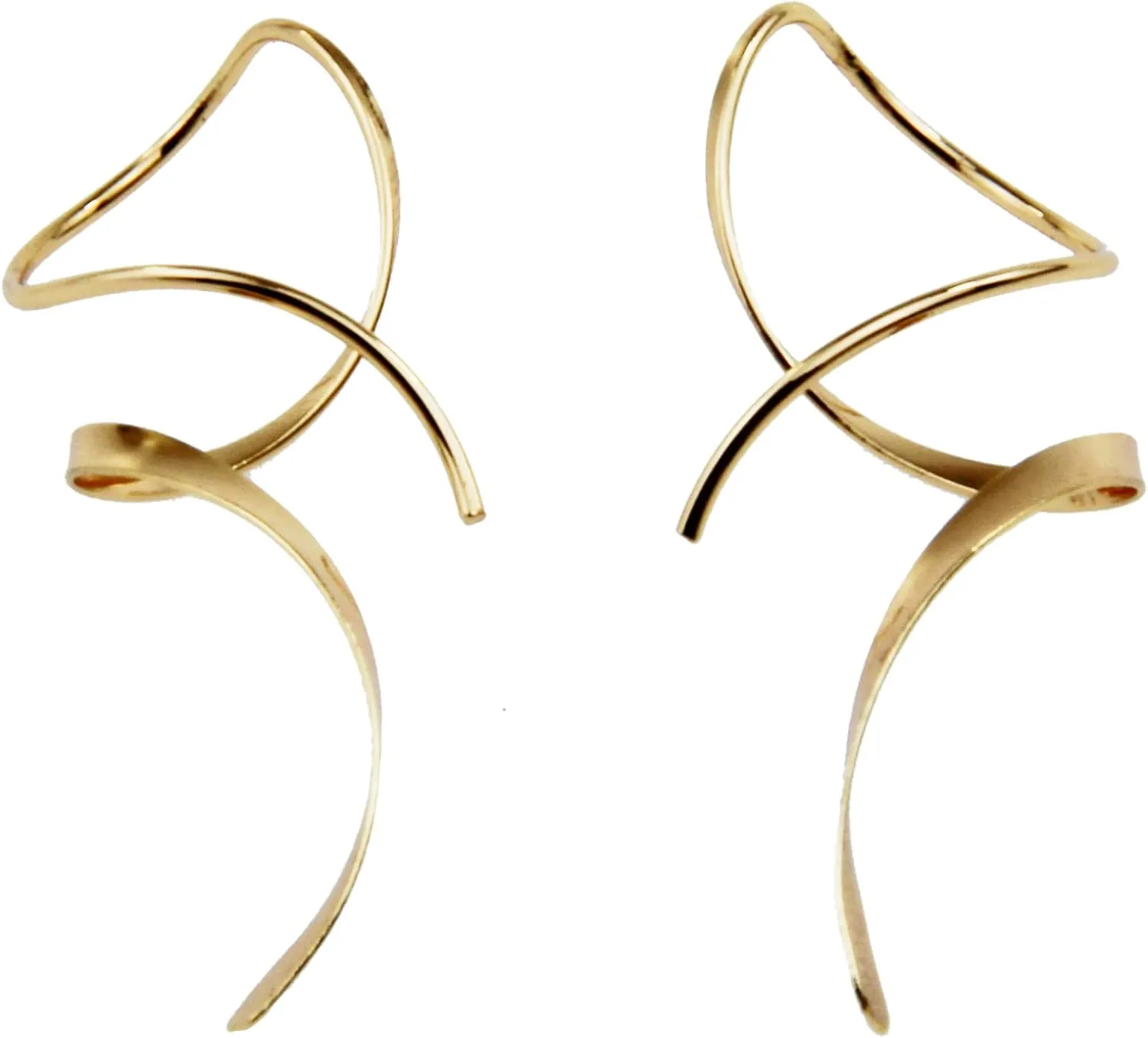 Earrings for Women Spiral threader earrings hand bent dangle earrings for womensuitable for gift giving, perfect for your birthday party, Christmas, gift giving.