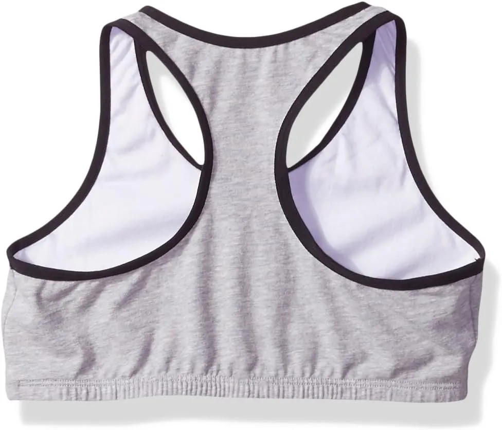 Fruit of the Loom Girls' Multi Cotton Built-Up Stretch Sports Bra Available in 6 Packs