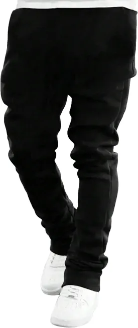GORGLITTER Men's Letter Graphic Drawstring Waist Pants Stacked Flared Cool Sweatpants with Pockets