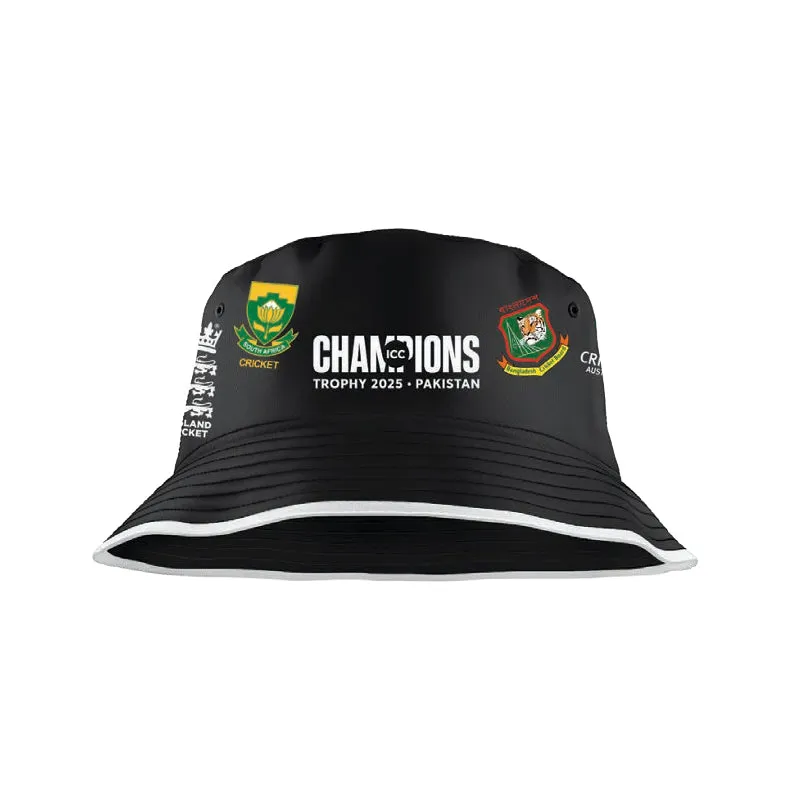 ICC Champions Trophy 2025 All Nations Black Bucket Hat
