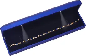 iSuperb LED Light Long Necklace Box Chain Bracelet Box Jewelry Display Case 9x 2.2x1.4 inches Storage Deep Blue Jewelry Gift Box