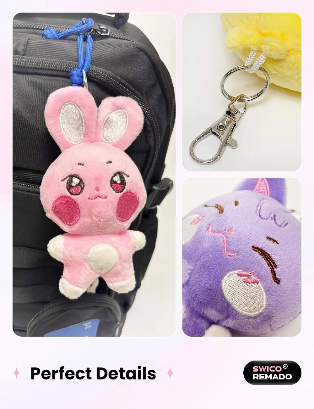 Kpop Keychains Cute Cartoon Keyring Car Key Pendant Women Handbag Wallet Pendants