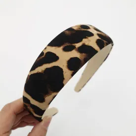 Leopard print fabric padded headband animal print women basic style hairband