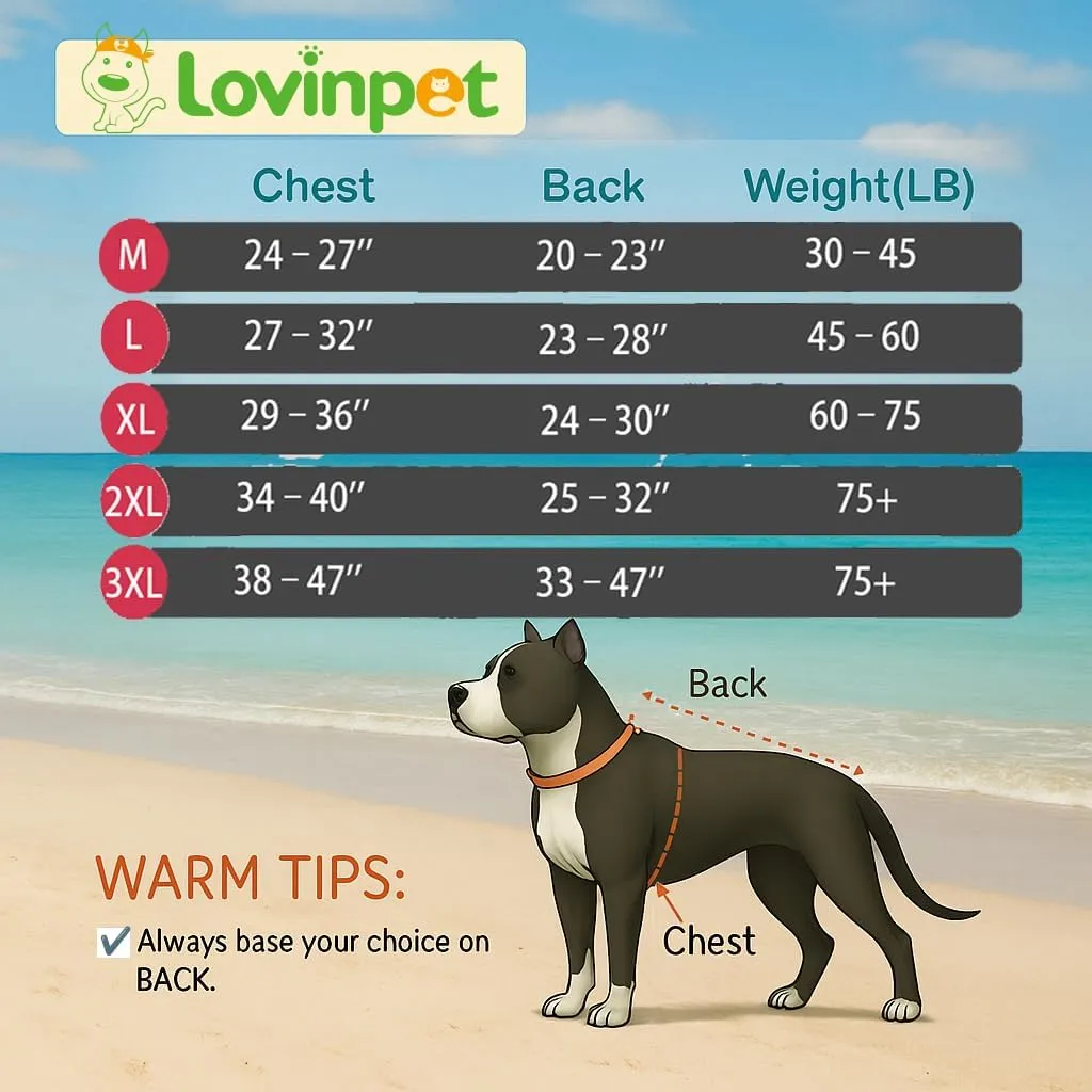 LovinPet Large Dog Pajamas: Large Breed Pitbull/Boxer/Labrador/Doberman, Lightweight Onesie, Space-Travel Grey Print,Post Surgery Shirt,UV Protection, Pet Anxiety Relief, Wound Care for Big Dog /3XL
