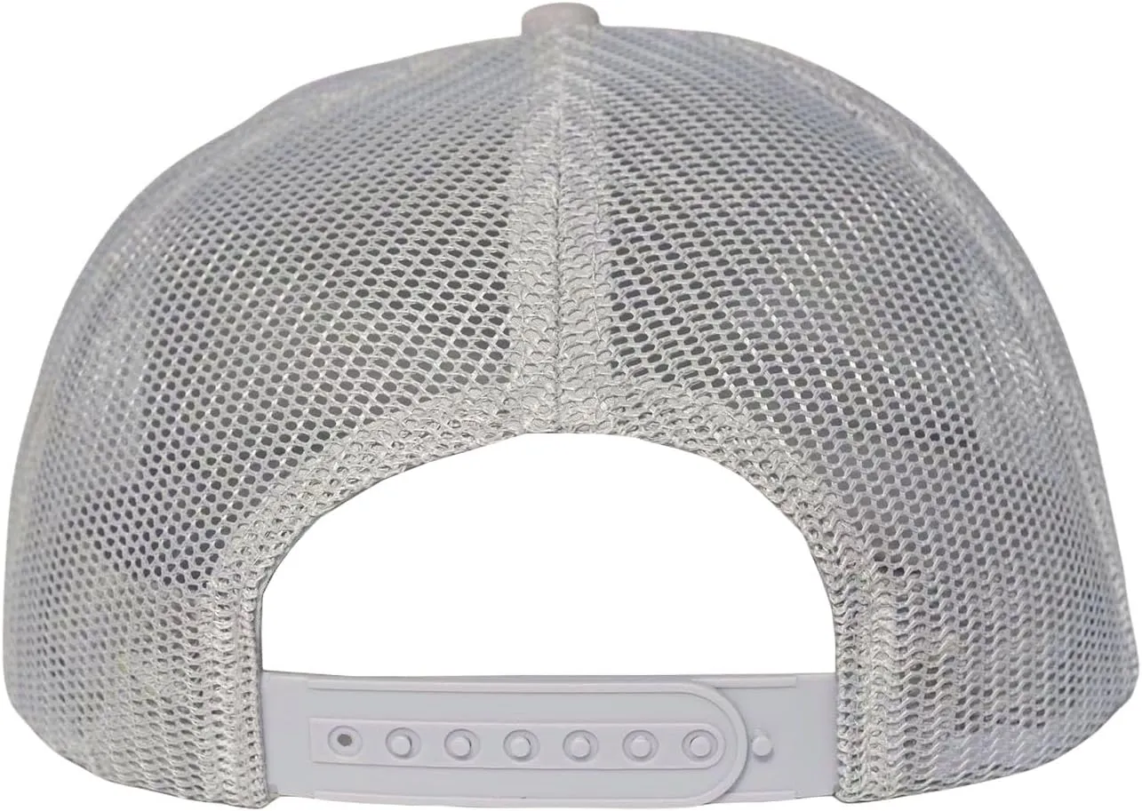 M-L, XL-XXL 5-Panel Mesh Back Trucker Flat Brim Hat