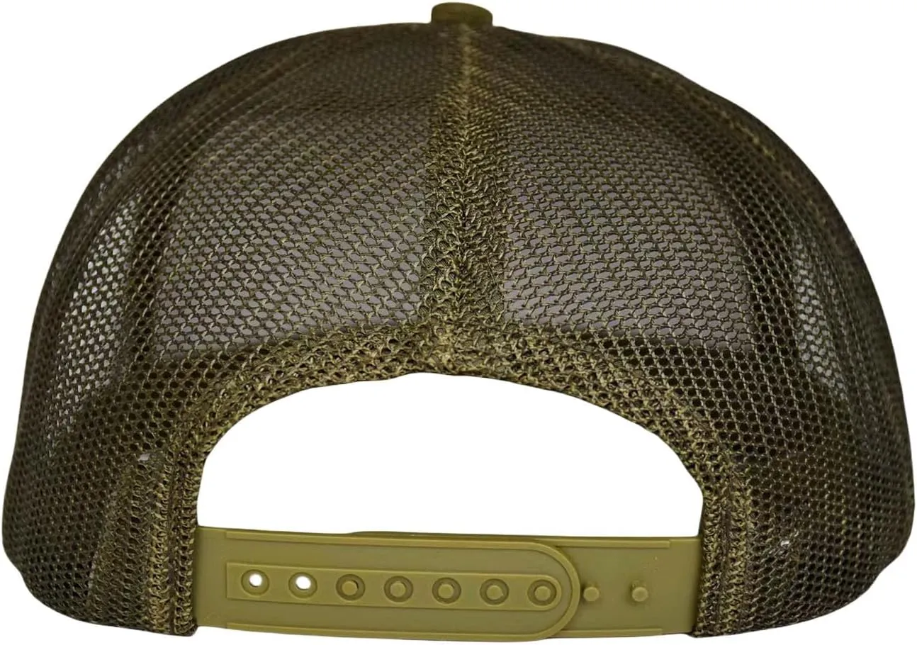 M-L, XL-XXL 5-Panel Mesh Back Trucker Flat Brim Hat