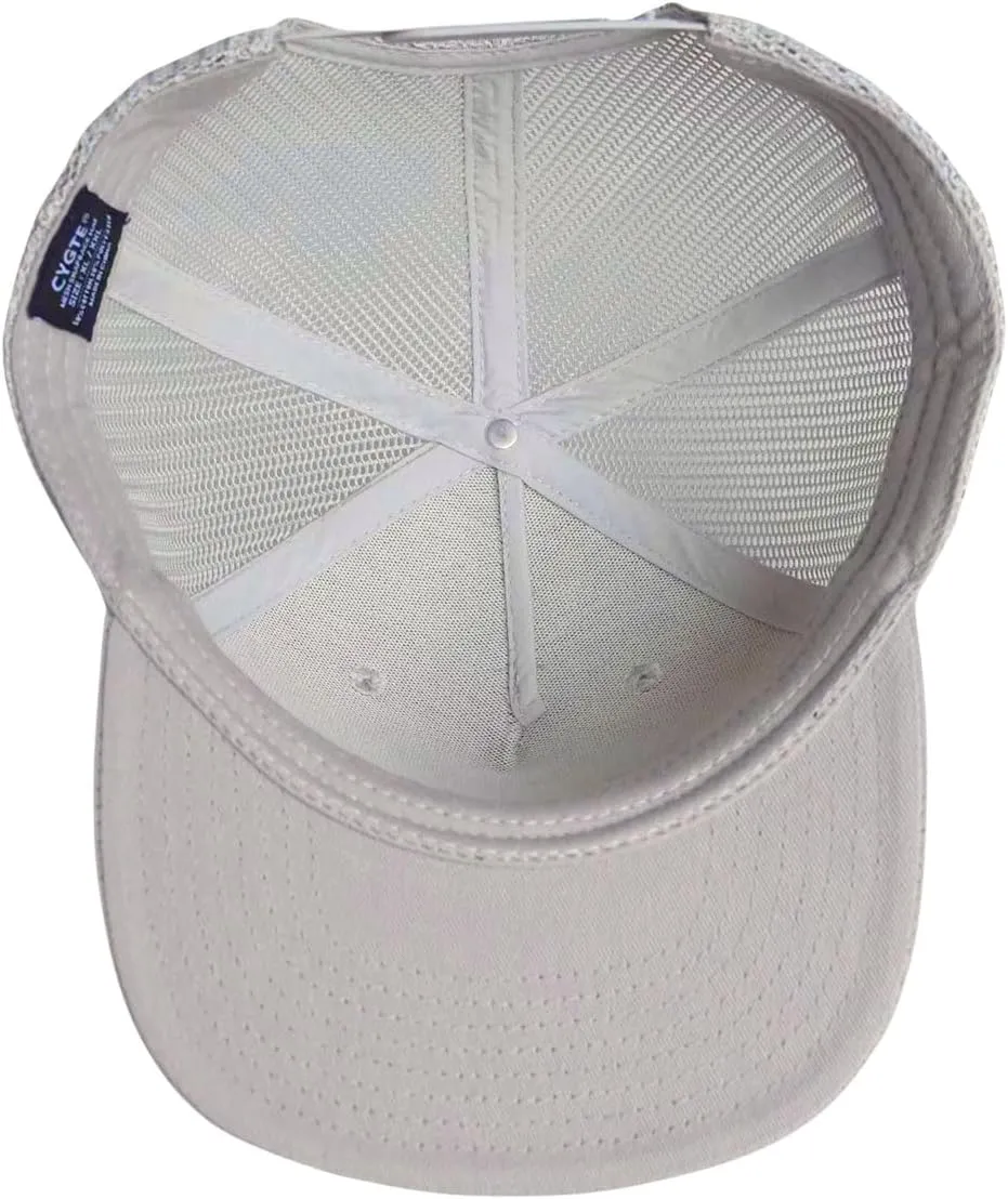M-L, XL-XXL 5-Panel Mesh Back Trucker Flat Brim Hat