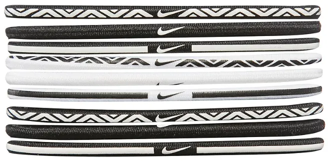 Nike Elastic Hairbands in Black and White