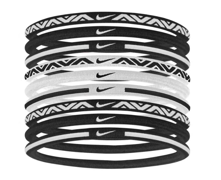 Nike Elastic Hairbands in Black and White