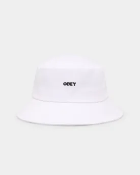 Obey Bold Twill Bucket Hat White