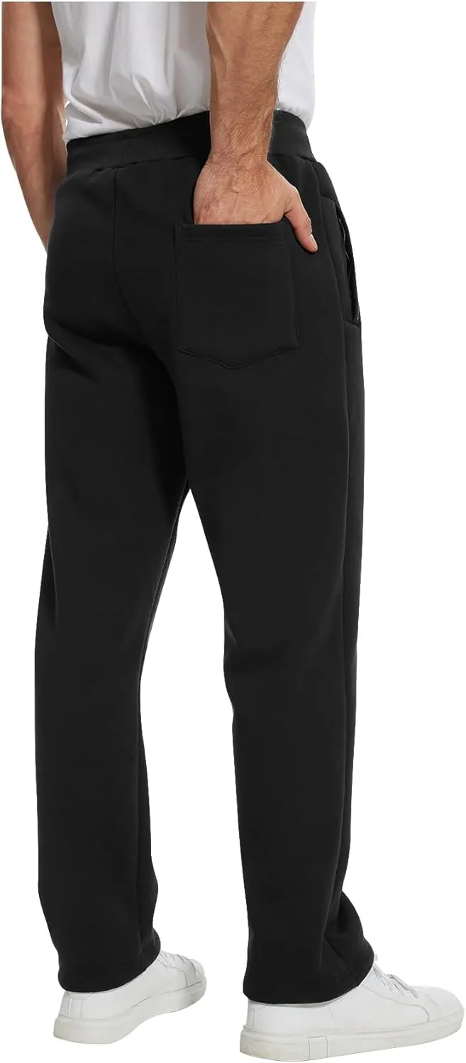 PEHMEA Fleece Joggers Pants for Men Winter Active Running Sherpa Lined Sweatpants