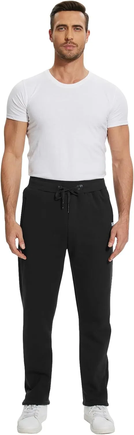 PEHMEA Fleece Joggers Pants for Men Winter Active Running Sherpa Lined Sweatpants