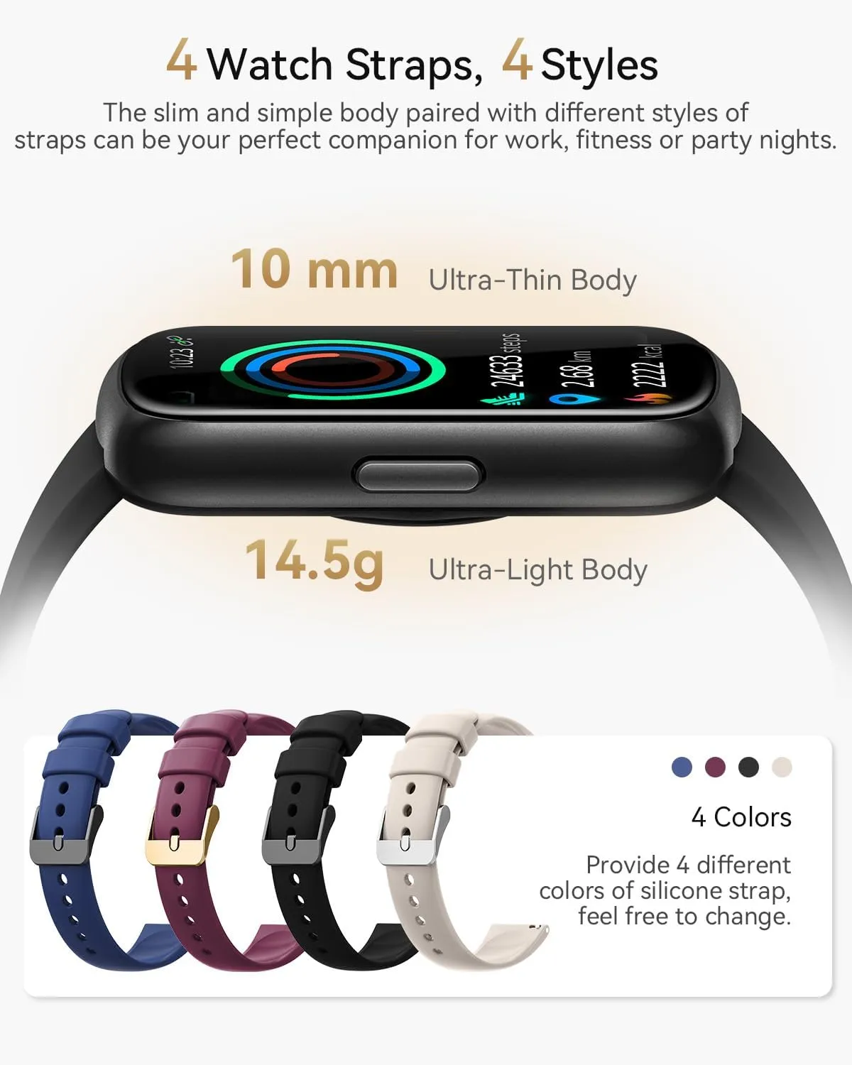 RUXINGX Fitness Tracker Watch for Men/Women, SmartWatch with Sleep/Activity Tracker, Heart Rate Monitor with 20  Sports Modes, Android Smart Watch for Phones, Smart Fitness Watches for Women/Men