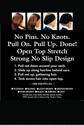 RWR Real Women Ride No Knot Equestrian HairNet (Dark Brown)