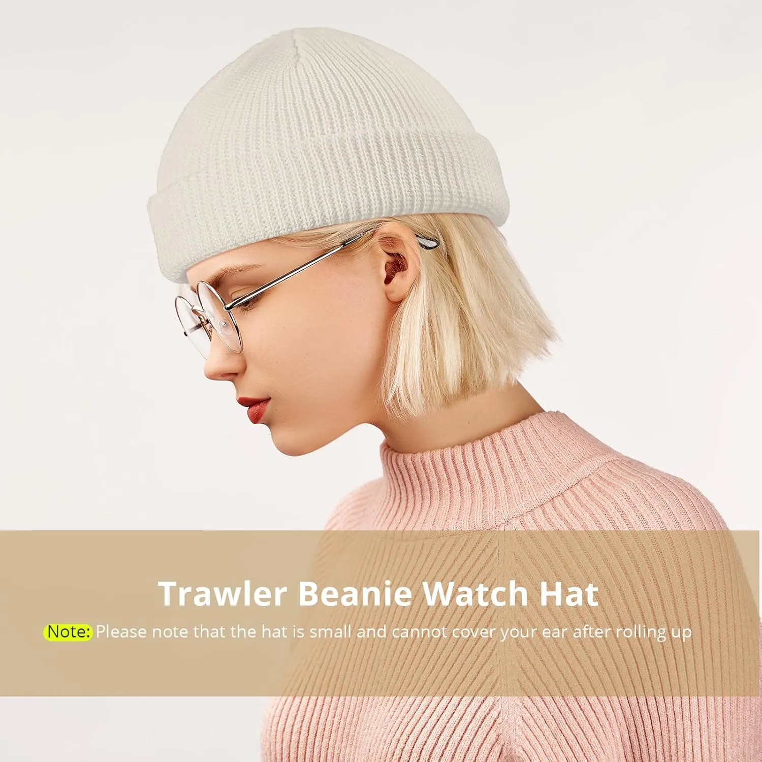 SATINIOR 6 Pieces Trawler Beanie Watch Hat Roll up Edge Skullcap Fisherman Beanie Unisex
