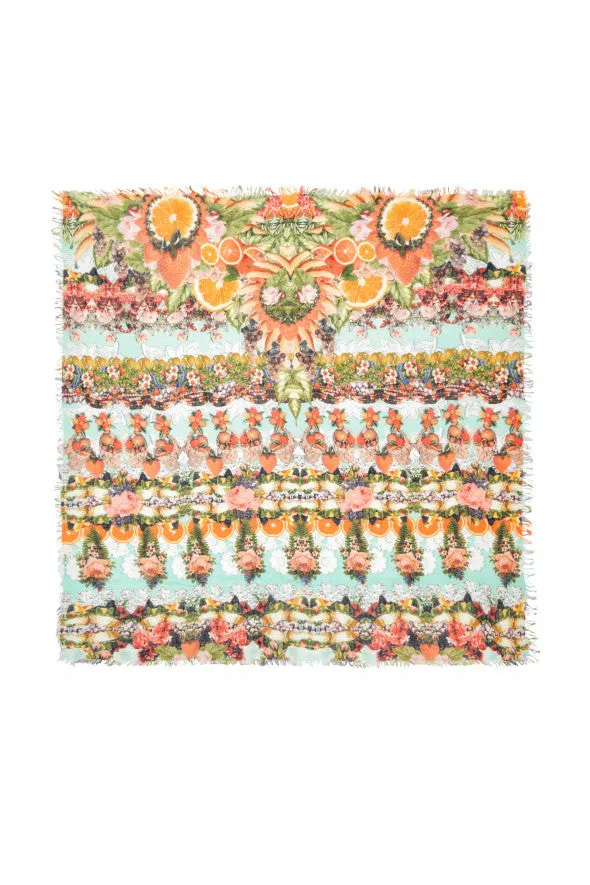 Sheer Scarf W Raw Edge- Samba Salada