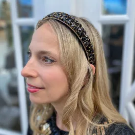 Sparkly Headband Black Hair Band Rhinestone Alice Band