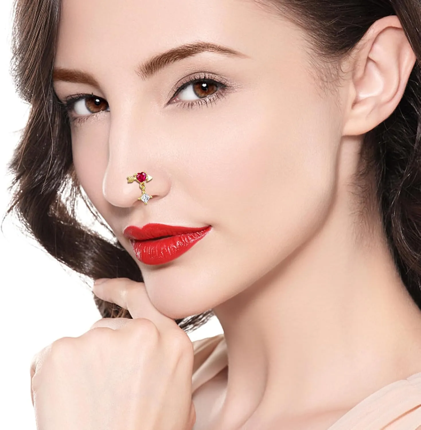 TAMHOO 25 Pcs Multi-Style Fake Nose Rings for Women and Men -Gold Plated Copper African Nose Cuff Non Piercing for Teen Grirls - Nice Gift for Her on Birthday/Valentines Day/Christmas