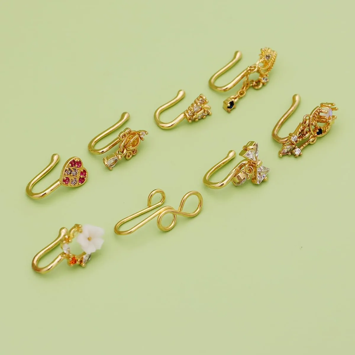 TAMHOO 25 Pcs Multi-Style Fake Nose Rings for Women and Men -Gold Plated Copper African Nose Cuff Non Piercing for Teen Grirls - Nice Gift for Her on Birthday/Valentines Day/Christmas