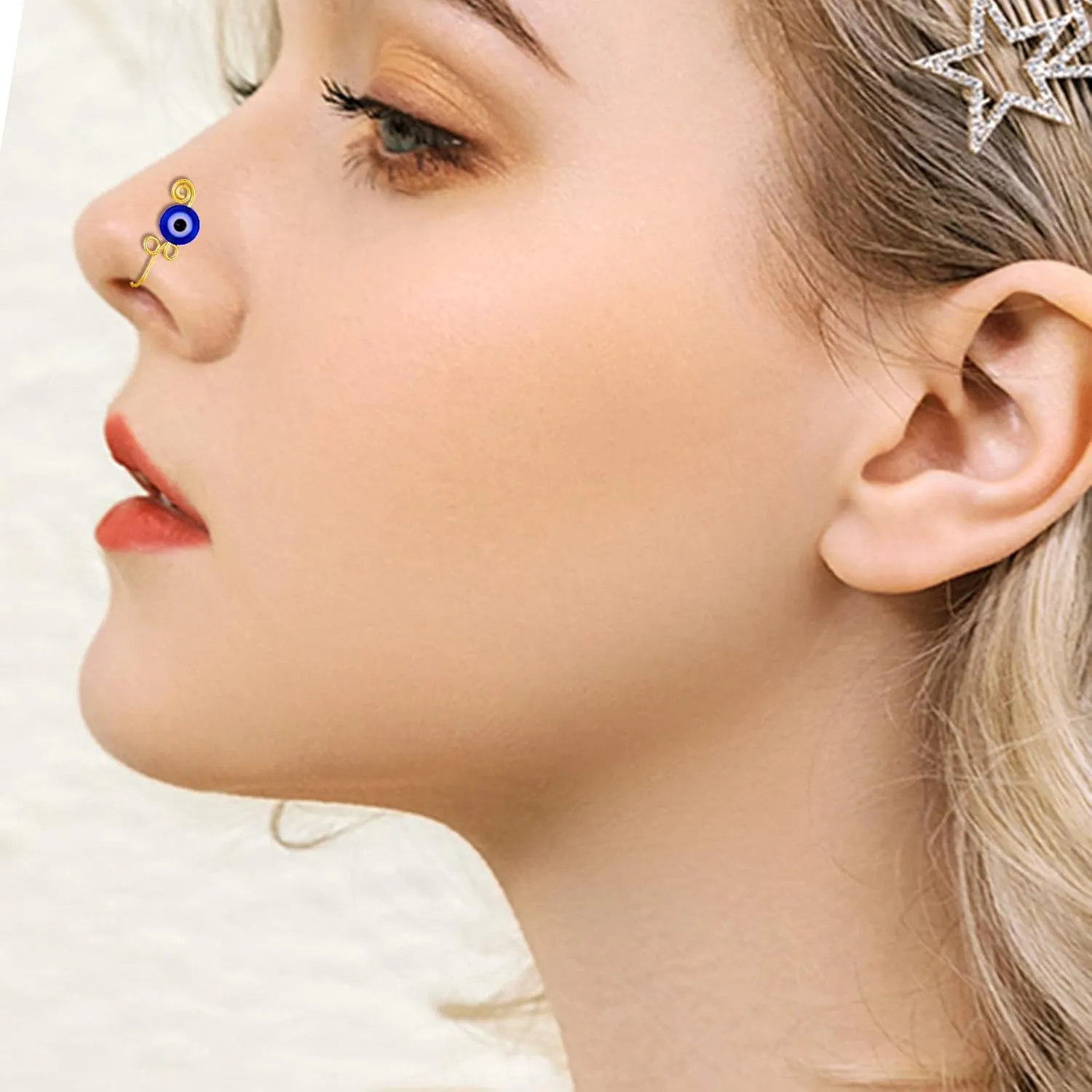 TAMHOO 25 Pcs Multi-Style Fake Nose Rings for Women and Men -Gold Plated Copper African Nose Cuff Non Piercing for Teen Grirls - Nice Gift for Her on Birthday/Valentines Day/Christmas