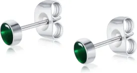Titanium Stud Earrings for Women Earrings 4mm Natural Stone Gemstones Hypoallergenic Earrings Nickel Free Black Onyx 5mm Earrings for Women Sensitive Ears Turquoise