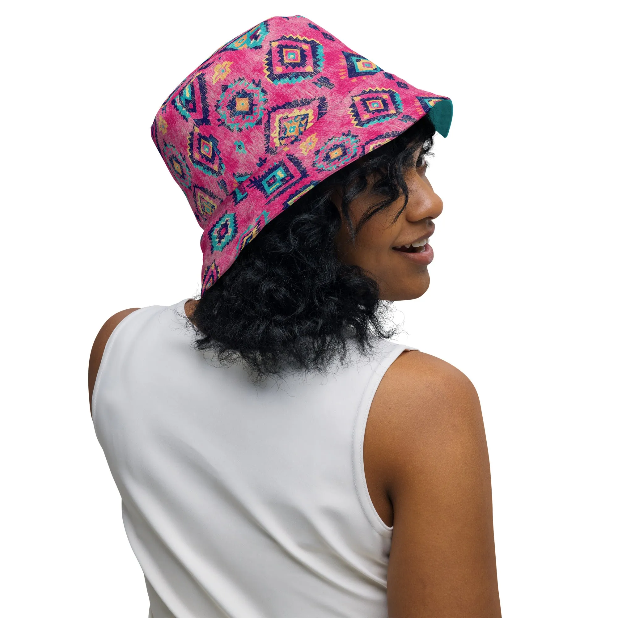 Turkish Kilim Reversible Bucket Hat