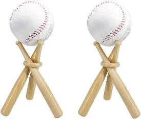 Wooden Baseball Display Stand Holder